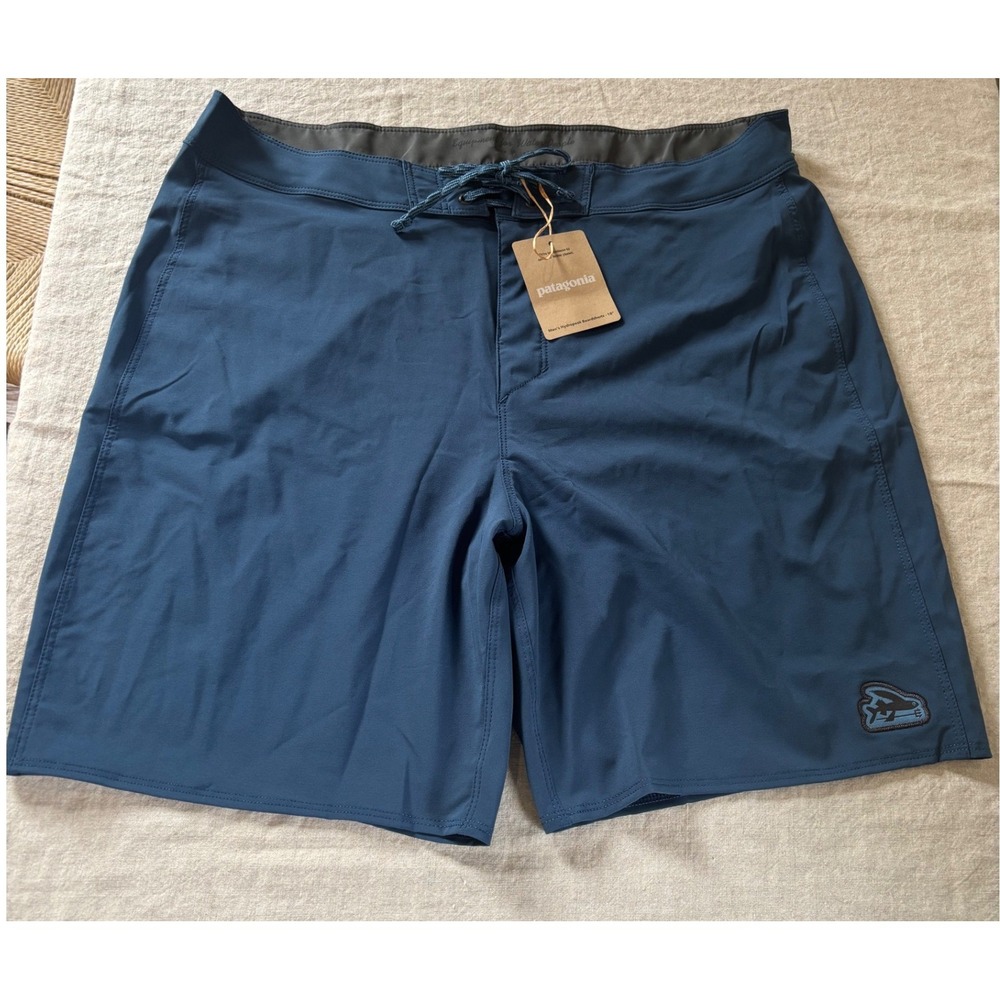 Patagonia Mens Hydropeak Boardshorts 18" In Tidepool Blue Size 35 NEW Gorpcore